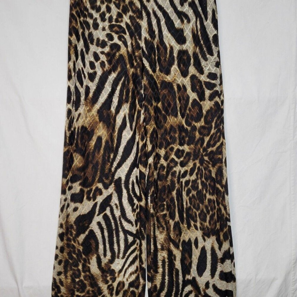 Frank Lyman Design Leopard Animal Print Stretch Pants - Woman's Size 10 Vintage